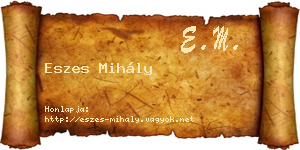Eszes Mihály névjegykártya