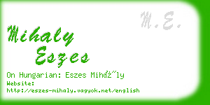 mihaly eszes business card